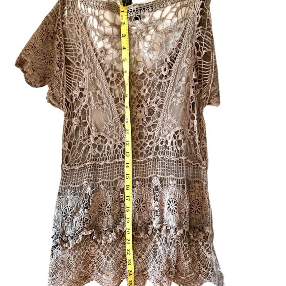 Vintage Crochet Hippie Beach Boho Cover Up Medium - Picture 8 of 10